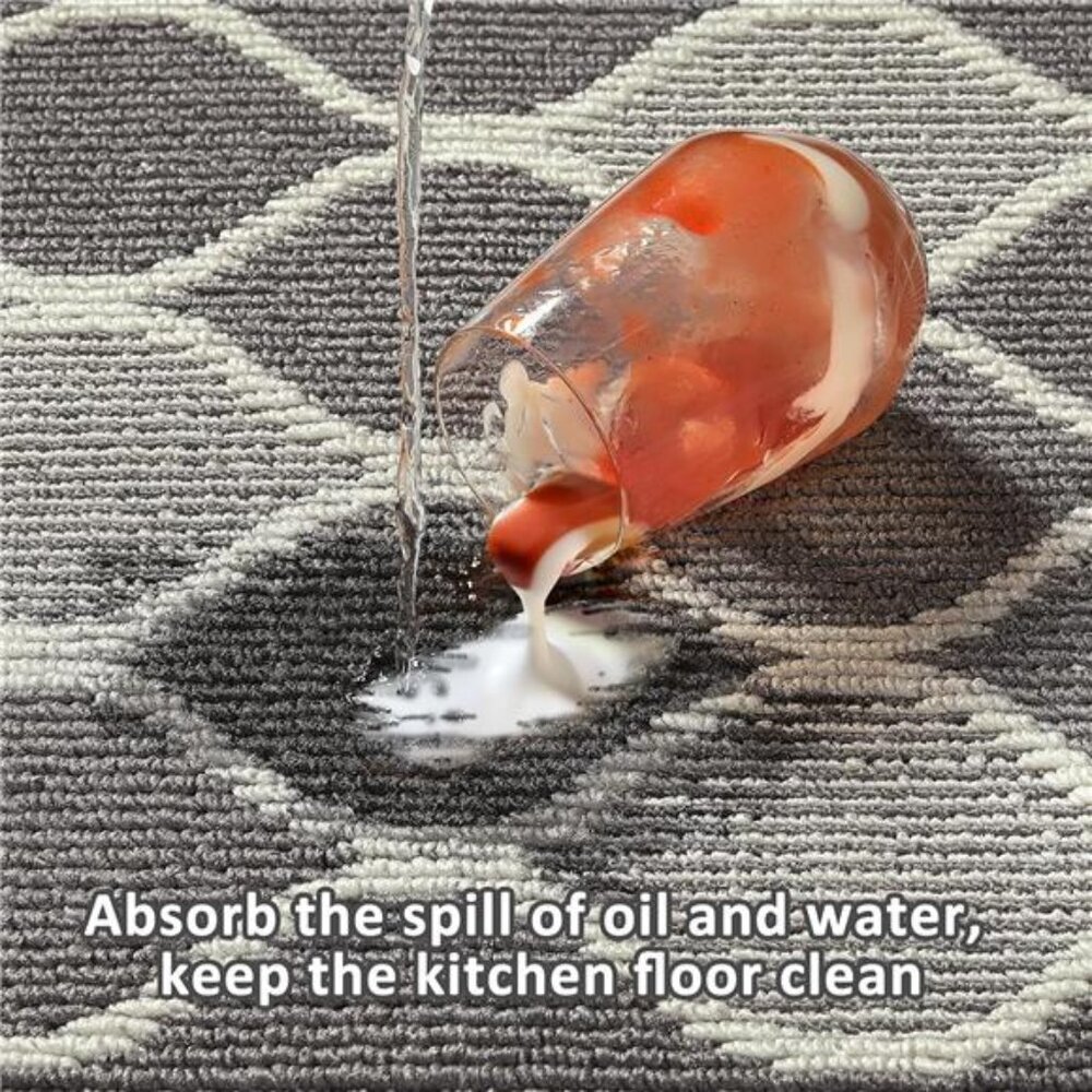 Kitchen Rugs and Mats, Non Skid Kitchen Runner Rug Absorbent Resist Dirt Kitchen - Picture 3 of 6